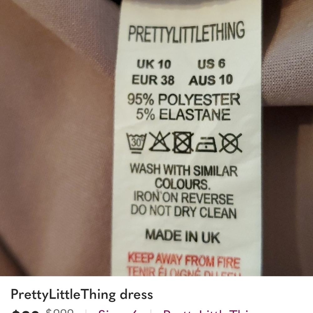 PrettyLittleThing Purple Ribbed Sheath Dress Long Sleeve - Picture 10 of 10